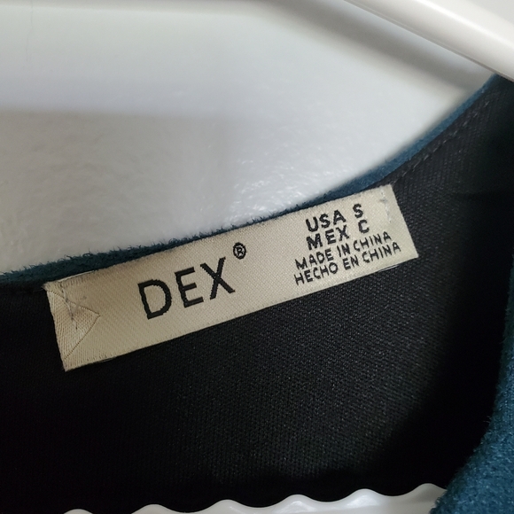 EUC Dex Mini Dress Fit and Flare - Size Small - Teal - Velvet - Picture 4 of 7